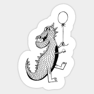 Dino Balloon Sticker